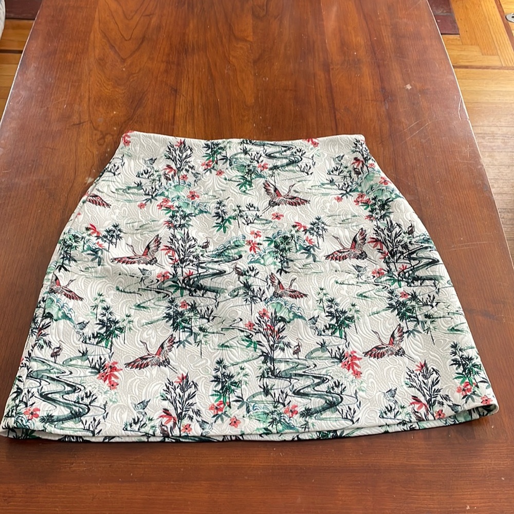 H&M Jacquard Asian Inspired Mini/Pencil Skirt